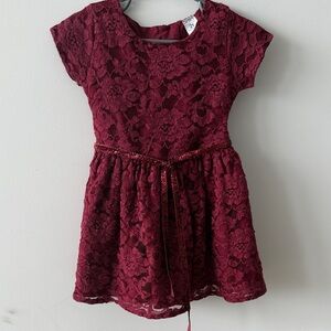 Carter's 2T Burgundy Lace Formal Dress